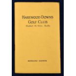 Darwin^ Bernard - "Harewood Downs Golf Club^ Chalfont St Giles Bucks" golf club handbook issued in