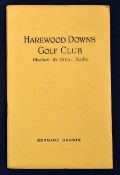 Darwin^ Bernard - "Harewood Downs Golf Club^ Chalfont St Giles Bucks" golf club handbook issued in