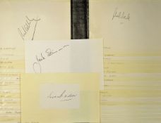 Collection of 1960 onwards England cricket player autographs to consist of E Bedser^ D Bird^ T