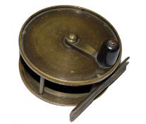 REEL: Early G E Murray Brechin (Scotland), all brass anti foul crank wind winch, 4.25" diameter,