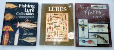 COLLECTORS USA REFERENCE BOOKS: (3) Murphy & Edmisten - "Fishing Lure Collectibles" 1st ed 1995,