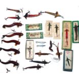 LURES: (Qty) Collection of assorted vintage fishing lures incl. 5 Percy Wadham 4" Land em Loach