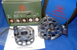 REEL & SPOOL: (2) Ari T'Hart International BV Ari 1 high tech fly reel, 2.25" diameter drum,