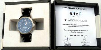 HARDY WATCH: Limited Edition Hardy Marquis Nite SX10 gentleman's wrist watch, No.296/500, with