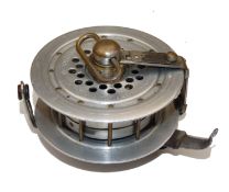 REEL: Horrocks & Ibbotson USA the Y&E Auto Reel, Patent date June 1891, 3.25" diameter, alloy and