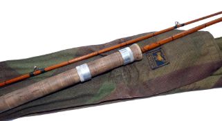 ROD: Hardy The Wanless 4lb Palakona 7' 2 pce spinning rod, No E 60577, green shipped, bronze