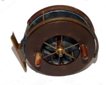 REEL: Rare Allcock Dominion Aerial trotting reel, 4" diameter drum, 6 spoke with tension