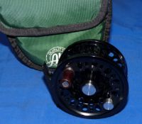 REEL: Abel USA Super 5 high tech alloy fly reel, No. S2742, black anodised finish, 3.25
