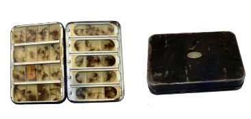 FLY BOX: Hardy Halford black japanned fly box 6