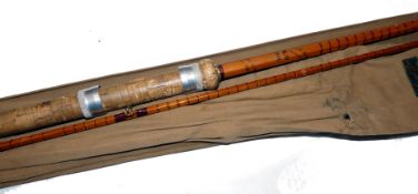 ROD: B James & Son London England Richard Walker Mk1V Avon rod, 10' 2 piece, burgundy close whipped,