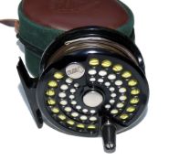 REEL: Orvis Odyssey 2 alloy trout fly reel, 3" diameter, counter balanced handle, black anodised