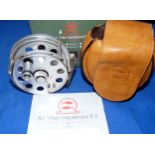 REEL: Ari T'Hart International BV Round 2 silver alloy high tech fly reel, in as new condition, rear