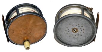 REEL: Hardy Perfect brass faced alloy salmon fly reel, 4