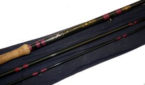 ROD: Bruce & Walker "CFR Salmon Fly Rod" 15' 3 piece carbon, burgundy whipped snake guides, line