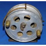 REEL: Rare Hardy The Sea Farne Ventilated Model alloy reel, 1902-3 only, 4.5" diameter alloy drum, 6