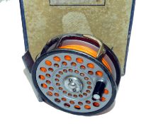REEL: Scare Hardy LRH Lightweight 4 pillar alloy trout fly reel, early L shaped line guide, black