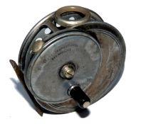 REEL: Hardy St George Multiplier reel, 3 3/8" diameter, black handle on external geared casing