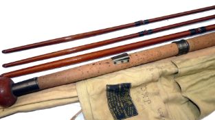 ROD: Playfair of Aberdeen Grants Vibration 15' 3 piece spliced joint salmon fly rod, with correct