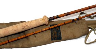 ROD: JS Sharpe of Aberdeen The Scottie 10' 2 piece split cane trout fly rod, agate butt/tip rings,