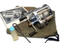 REEL: Hardy Elarex chrome plated multiplying reel, in fine condition, level wind, on/off check and