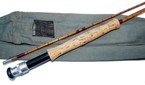 ROD: Hardy The Perfection Palakona" 8'6" 2 piece trout fly rod, No.H55792, burgundy close whipped,