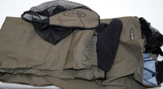 WADERS: Pair of Vision F3 advanced fabric chest waders, size large, with neoprene socks,