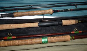 RODS: (3) Faughan Valley Black Panther 11' 3 pce carbon fly fishing rod, grey blank, lined guides