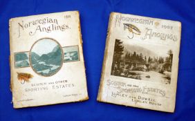 Lumley & Dowell - "Norwegian Anglings" 1st ed 1907, paper covered H/b, some chips and grubby, fold