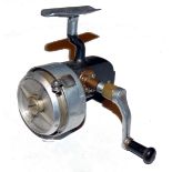 REEL: Scarce Hardy Altex No 2 Mk 5 spinning reel with finger pick up, left hand wind folding handle,