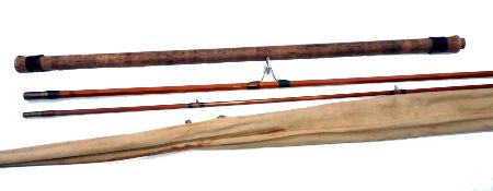 ROD: Chapman of Ware "The Carp Mk1V 550" split cane rod, 10' 2 piece with 27" detachable butt, green