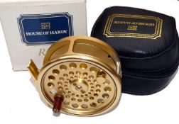 REEL: Hardy The Sovereign Gold 7/8 limited edition trout fly reel in as new condition, wood