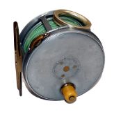 REEL: Hardy Perfect 3.75" alloy salmon fly reel, Eunoch model, fitted with 1912 check, stubby