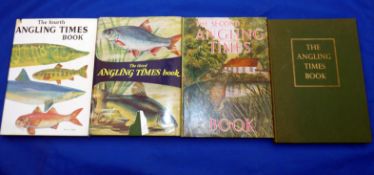 4 x Volumes of The Angling Times Book 1-4, volumes 2,3 and 4 in original D/j, small tear to No.3