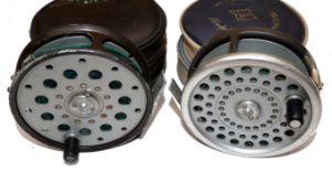 REELS: (2) Hardy Marquis Salmon No.1 alloy fly reel, U shaped line guide, backplate adjuster,