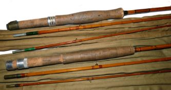 RODS: (2) Pair of Ogden Smith of London split cane trout fly rods, an 8'6