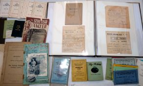 EPHEMERA & LICENSES: Large quantity of angling permits, licenses and ephemera in 2 ring binders,