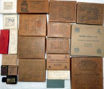 BOXES: (20) Collection of 20 card boxes by Hardy and Farlow of London, various sizes from 6.5"