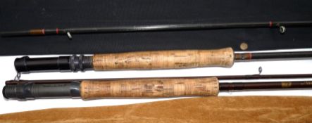 RODS (2): Nive de Baigossy Super Parabolic 10'5" 2 pce carbon trout fly rod, line 6, woven blank,