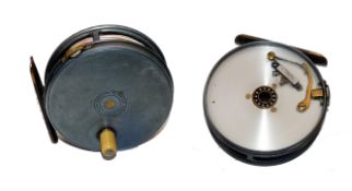 REEL: Hardy Perfect 3 5/8" alloy trout fly reel fitted with 1912 heavy duty check, ivory handle,