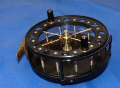 REEL: Modern 4.5" alloy Aerial pattern trotting reel, in as new condition, LHW, 6 spoke with tension