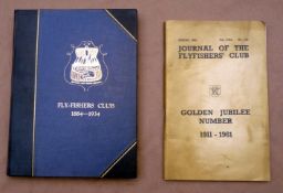 BOOKS: (2) The Book Of The Fly Fishers Club 1884-1934, black blue half leather binding with gilt
