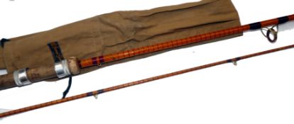 ROD: B James & Son England Richard Walker Mk1V Carp rod, 10' 2 piece split cane, red agate butt/