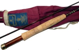 ROD: Hardy Sovereign 8'6" 2 piece graphite trout fly rod in fine condition, burgundy blank, brown
