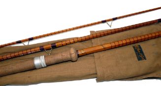 ROD: B James & Son England Avocet 11' 4" 3 piece cane rod in fine original condition, red agate