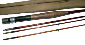 ROD: Early Hardy The Gem Featherweight Palakona 9' 3 piece trout fly rod, No.99819, later spare tip,