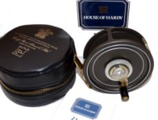 REEL: Hardy The Ocean Prince One salt water fly reel in as new condition, 3.75" diameter, crank wind