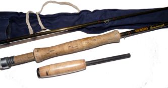 ROD: Hardy Richard walker Farnborough  9', 2 piece trout fly rod, line rate 7/8, grey blank, lined