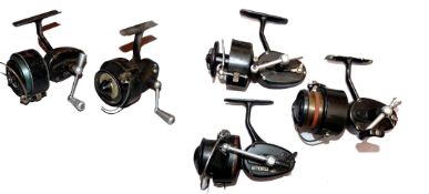 REELS: (5) Early The Mitchell half bail spinning reel, Made in France, spring folding handle,