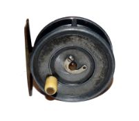 REEL: Early Hardy Patent Uniqua alloy brook trout fly reel, 2-5/8