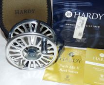 REEL: Hardy Swift Mk2 model 1025, high tech alloy salmon fly reel, 4" diameter, wide drum,